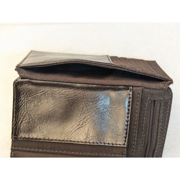 NINE & CO BRAND CLASSIC Brown MULTI-COMPARTMENT TRI-FOLD‎ WALLET SNAP - Picture 12 of 13